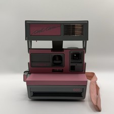 Polaroid Pink Cool Cam 600 Film Instant Camera Vtg W/ Neck Strap