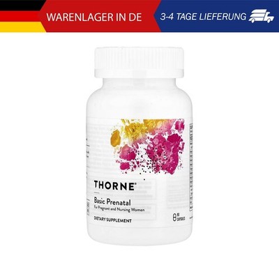 Thorne, Basic Prenatal, Multivitamine für Frauen vor der Geburt, 90 Kapseln