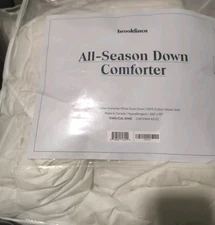 Brooklinen All-Season Down Comforter King/Cal.King Hypoallergenic , Cream 