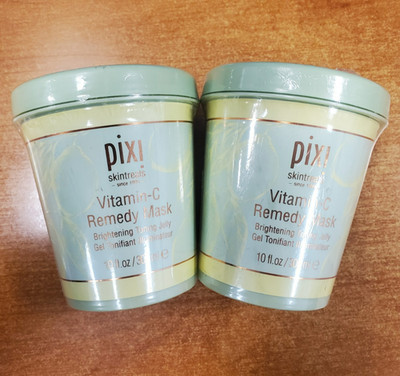 2 Pk: Pixi Skintreats Vitamin-C Remedy Mask Brightening Toning Jelly 10oz ea E4C