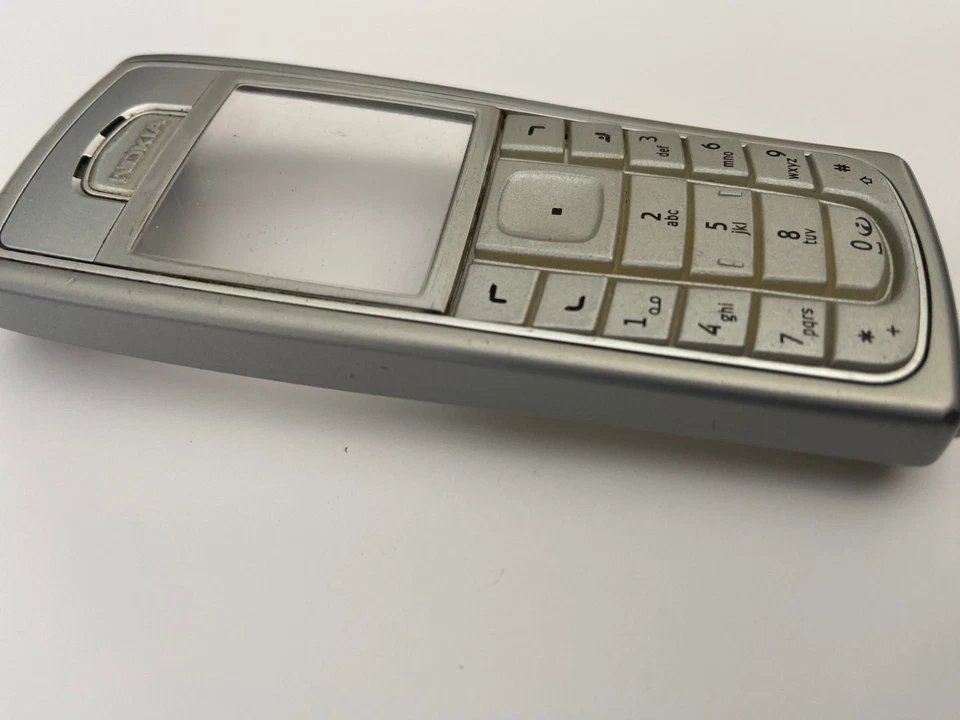 Funda Carcasa Frontal Nokia 6230, 6230i Original Repuesto Plateada Buen Estado Foto 2 de 3