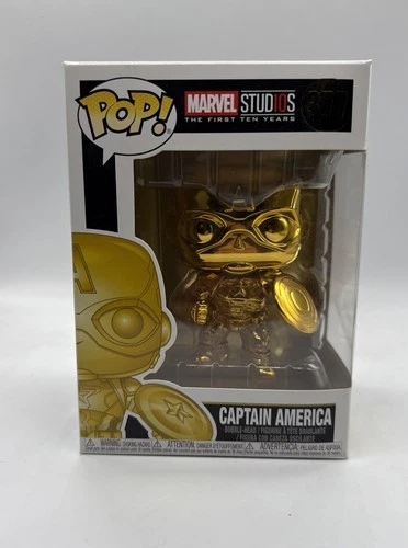 Funko POP! Marvel Studios: The First Ten Years – Captain America [Gold] #377