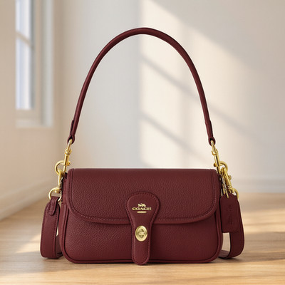 COACH Hadley Shoulder Bag Maroon 2 Way Crossbody Bag CY683 outlet
