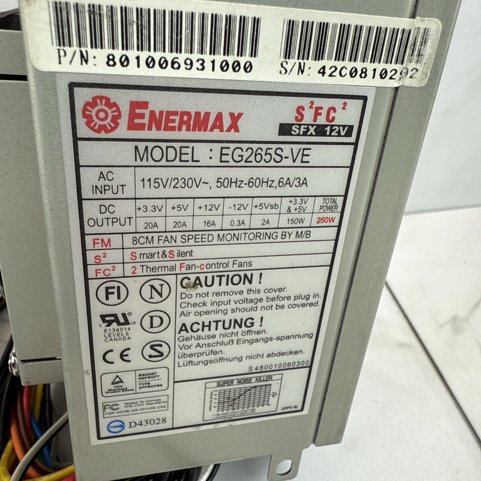 ENERMAX✨Switching Power Supply ✨EG265S-VE FM