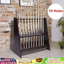 Billiard Cue Rack Wooden Pool Stick Stand Cue Holder Billiards Club 8/10 Holes