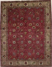 Vintage 11X15 Oversized Handmade Oriental Rug Floral Classic Décor Carpet