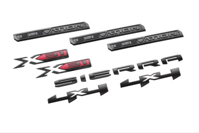 2023-2024 GMC Sierra Elevation Emblems in Black GM OEM NEW 86532071