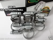 10PCS IDEAL Hose Clamps,Abrazaderas Size #10 ,13-27mm,1/2 to1 1/16" Made in USA