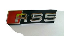 Audi RS5 LOGO Grill STICKER AUFKLEBER EMBLEME Silber