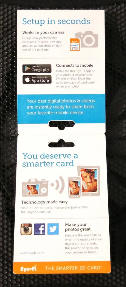 Eye-Fi Mobi Wifi 8GB SDHC CLASS 10 Memory Card for Cameras/Mobile Devices - Image 3 of 3