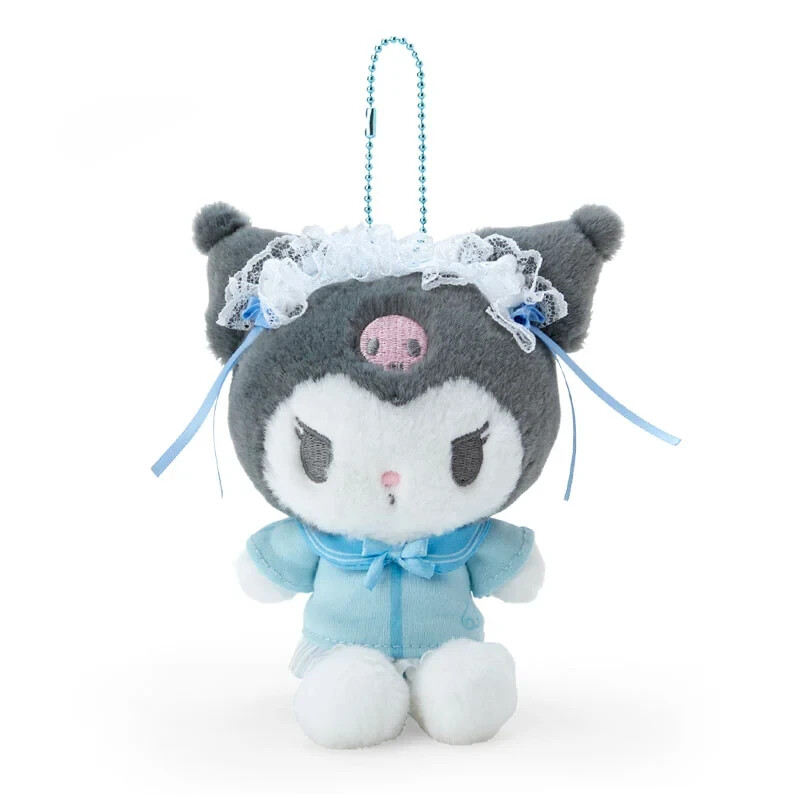 Sanrio Kuromi Mascot holder light blue days Plush keychain maid