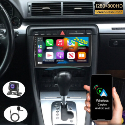 For Audi A4 2002-08 Android 12 Carplay Car Navi GPS Stereo Radio Wifi Player 9''