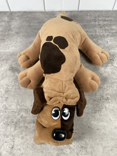 Vintage 1985 Tonka Pound Puppy Large 18" Mocha Brown Spots Head Wrinkles