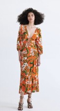 Zara NEW Women's Cut-Out Midi Dress 2492/070 Size S 2 4 NWT