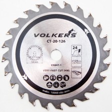 &Oslash; 125 x 12,7 mm 24 Z, HM-S&auml;geblatt/Kreiss&auml;geblatt f&uuml;r Kreiss&auml;ge Wechselzahn Holz