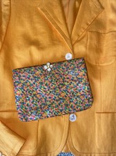 Vintage Saks Fifth Avenue colorful clutch purse Classy Sophisticated