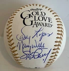 Steve Garvey Maury Wills Davey Lopes 3x Signed Official Baseball PSA/DNA (A)