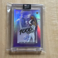 2024 Topps NOW VW1 VICTOR WEMBANYAMA 1000 PTS  AUTOGRAPH PURPLE 12/25