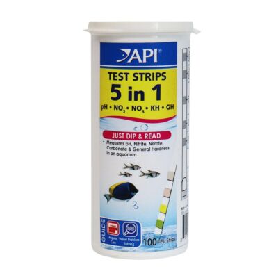 RA API 5 in 1 Aquarium Test Strips - 100 pk