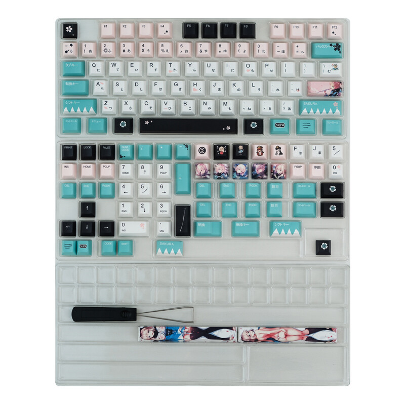 Fate Grand Order Okita Souji Sex Keycap Anime 142 Keycaps for Cherry MX Keyboard