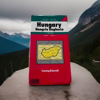   1994 freytag & berndt fold-out color Map Hungary/ Ungarn printed Legend