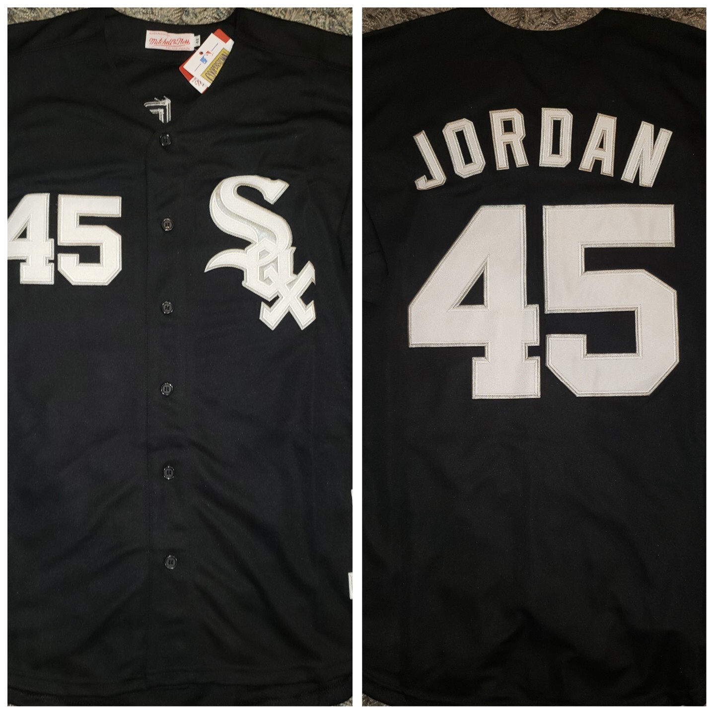 Throwback Chicago White Sox Michael Jordan Mens Size Large Baseball Jersey