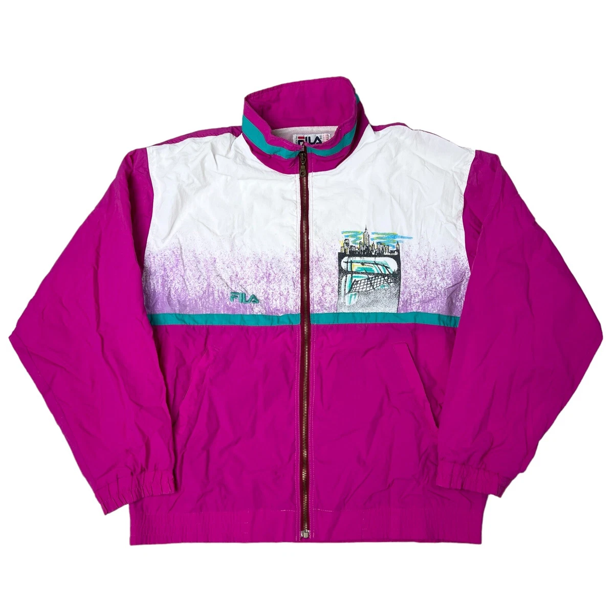Fila windbreaker pink deals
