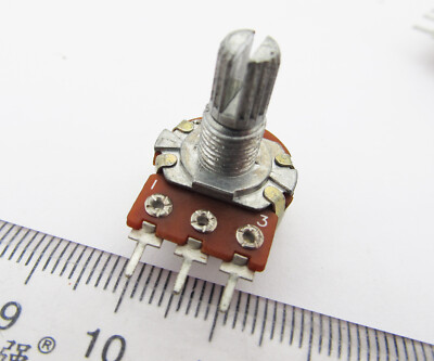 1pc Linear B Type Taper Rotary Mono Potentionmeter Pot shaft one unit 15mm 3 Pin