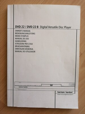 DVD 22 / 22 B  HARMAN KARDON   Bedienungsanleitung