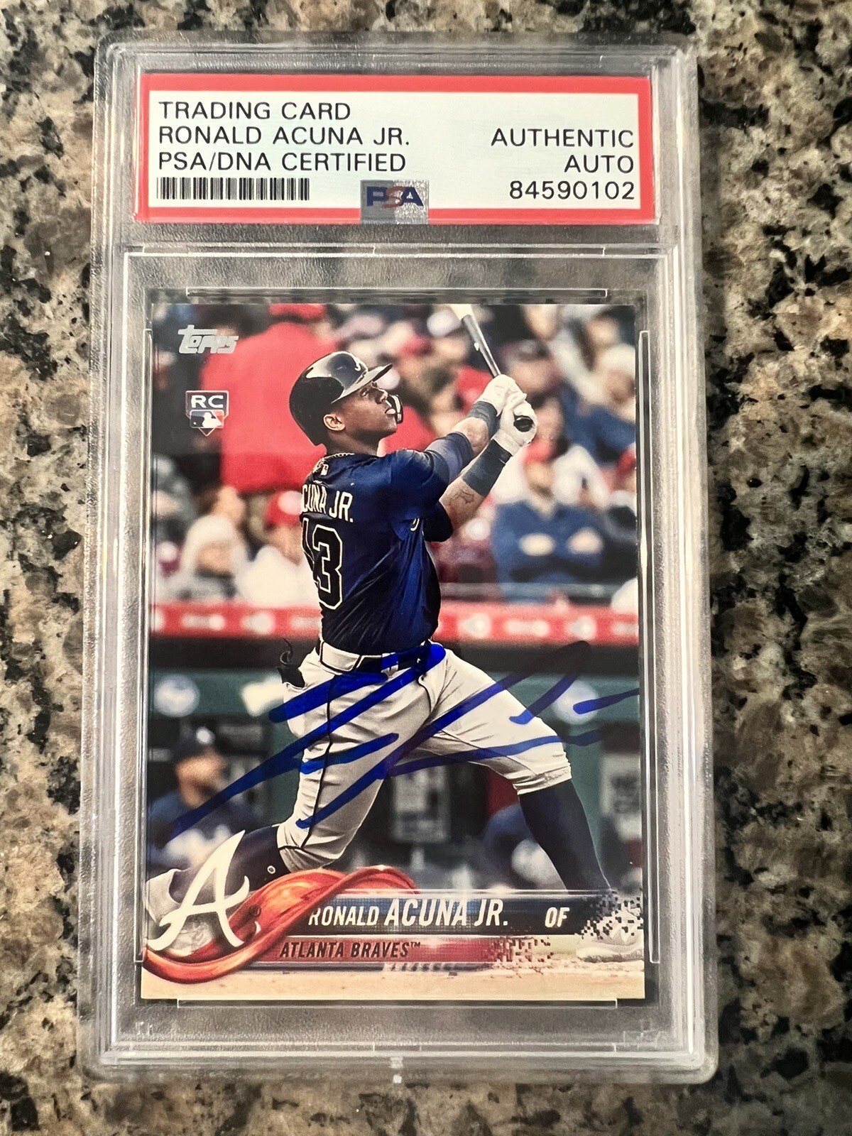 2018 Topps Update #US250 Ronald Acuna Jr. RC Rookie PSA/DNA Auto GEM MINT