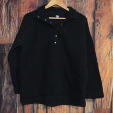 AERIE By AMERICAN EAGLE Women's Sz XS Black Sherpa Pullover