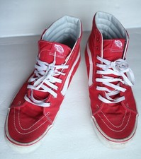 Terry Porter Worn Mens Red Vans High Top Shoes Blazers Basketball Size 12