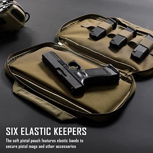 Sac De Transport Pistolet Rembourré Mil-Tec Noir - Fermeture éclair, Compact, Pour Tir Ou Sécurité