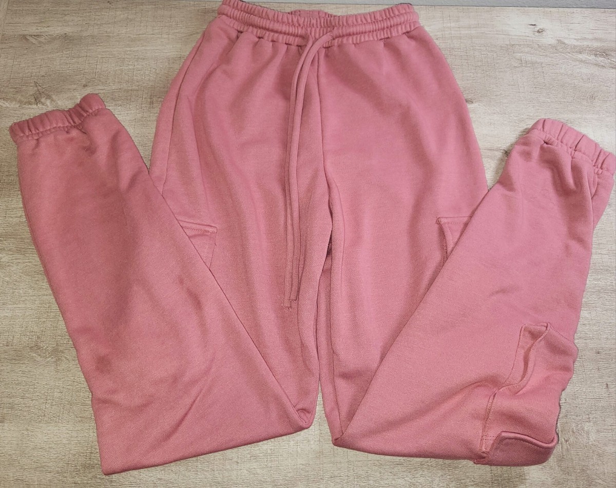 Fashion Nova Women's Dusty Rose Pink Cargo Sweatpants Lounge Pants