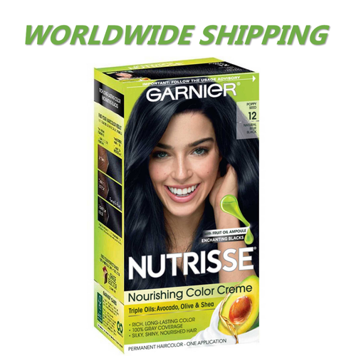 Garnier Nutrisse Nutriente Colore Tinta Capelli 12 Naturale Blu Nero Mondo  | eBay