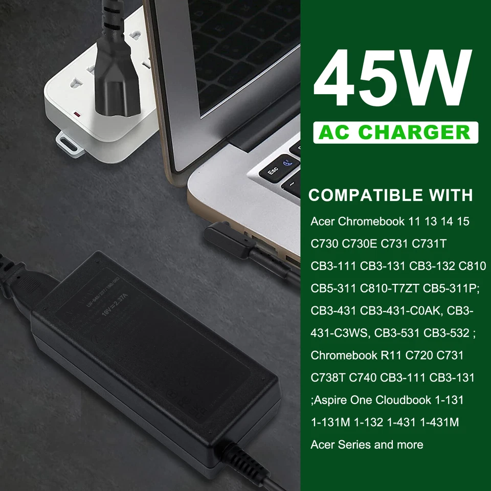 19V Ladegerät für Acer Switch Alpha 12 SA5-271 SA5-271P Asus UX21E UX31E AD-4019 - Bild 4 von 4