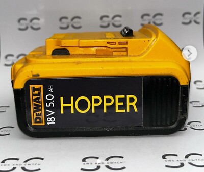 Personalised DeWalt 5ah 18v power tool battery name label/sticker/decal ...