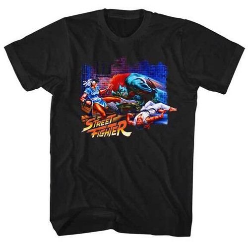 Camiseta para hombre Street Fighter Capcom Videojuego Callejón Lucha Chun Li Blanka & Ryu  - Imagen 1 de 5