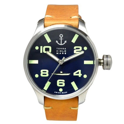 TERRA CIELO MARE Tcm Scire TC7064AC3PA Blu Scuro/Cammello Pelle | eBay
