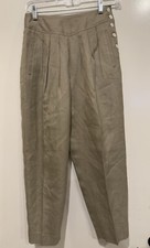 Vtg 90s Liz Claiborne Petites Pleated High Waist Pants Beige Size 6