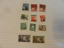 Lot of 11 Poland Stamps from 1953, 1955, 1957, 1959 Workers Congress