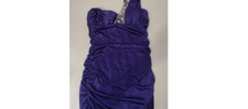 Hailey Logan by Adrianna Papell Navy blue One Shoulder Prom Dress Small (D1)