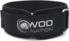 WOD Nation Weight Lifting Deadlift Squats Belt 4" Inch Firm Support Nylon Large
