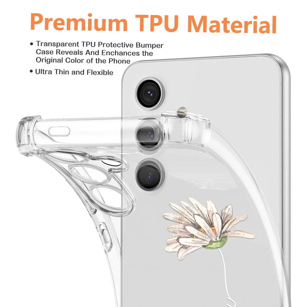Phone Case For Samsung Galaxy S25 Ultra S24 A15 A16 A35 Personalised Clear Cover