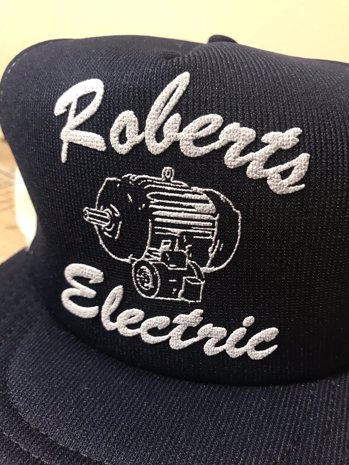 Vintage Roberts Electric motors hat Made in USA snapb… Gem