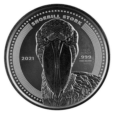 #ad 2021 Republic of Congo Shoebill Stork Silver 1 oz $117.30