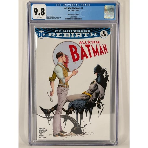 DC UNIVERSE REBIRTH All-Star Batman 1 Dynamic Forces High-Grade 9.8 CGC. Jae Lee