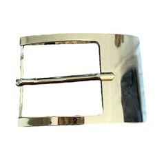 3.5”/2.5” polished gold-toned metal belt buckle