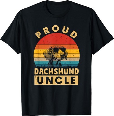 Proud Dachshund Uncle Gifts Dog Lovers Uncle Dad Fathers Day Gift Unisex T-Shirt