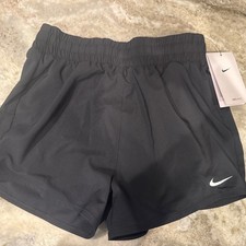 Nike Girl's Black Solid Dri-FIT One Training Shorts Size L